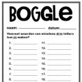 Werkblad Boggle