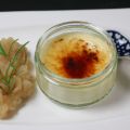 Geitenkaas crème brûlée met appelcompote