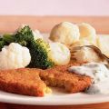 Groenteschnitzel met roomsaus