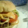 Chimi burger, een Dominicaanse burger