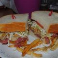 Pastrami sandwich met provolone