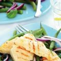 Gegrilde vis met sperziebonensalade