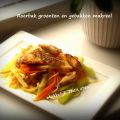 Roerbak groenten en gebakken makreel[...]