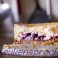 Blauwe bessen cheesecake