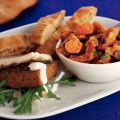 Vegetarische curry met naanbrood