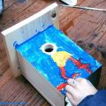 Rood met witte stippen