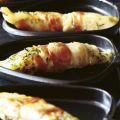 Pangasiusrolletjes met ontbijtspek