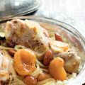 Tajine van kip met abrikozen
