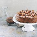 Chocoladetaart met gekaramelliseerde hazelnoten