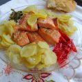 Fırında somon balığı (zalm met aardappel en[...]
