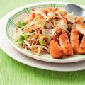 Vegetarische schnitzel met gebakken rijst