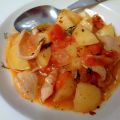 Gestoofde  Inktvis met Aardappelen en Tomaat