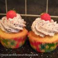 Vanillecupcakes met bosbessentopping