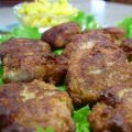 Krabkoekjes met mango salsa
