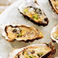 Oesters met gembervinaigrette