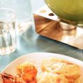 Pittige kaasfondue met gamba's