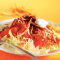 Gemengde salade met cajunreepjes