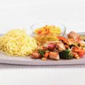 Tilapia met groenten uit de wok