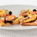 Pizza met courgette en rode zalm