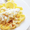 Citroenpappardelle met kabeljauw