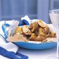 knoflookaardappeltjes uit de oven.