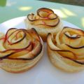 Appel-rozentaartjes met bladerdeeg