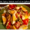 Thaise spicy salade met ei en ijsbergsla