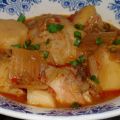 Spicy kimchi stoofpot met aardappelen