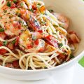 Tomaten Spaghetti met Chili Garnalen