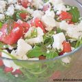 Salade van rucola, watermeloen en feta