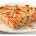 Hartige taart met zalm