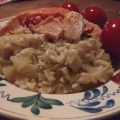 Venkelrisotto met sinaasappel en gekonfijte zalm