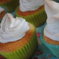 Kokos-limoen cupcakes met meringuetopping