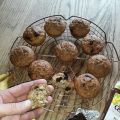 Bananen/chocolade muffins met yoghurt en kwark