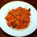 Paella met kip en garnalen
