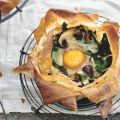 Filodeegtaartjes met kastanjechampignons