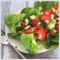 Aardbei-komkommer salade