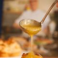 Broodpudding met whiskysaus