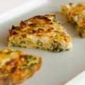 Fritata met courgette, doperwten en geitenkaas