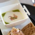Waterkerssoep met rillettes van sprot
