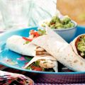 Tortilla met gegrilde kip en paprika