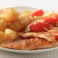 Knoflookkipfilet met gewokte witte kool