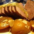 Beenham met gebakken perzikken en[...]