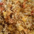 Salade van quinoa, cranberry's en koriander