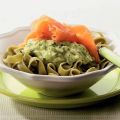Tagliatelle met courgettesaus en zalm