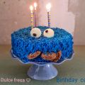 Cookie monster verjaardagstaart