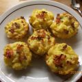 Aardappel-bloemkool muffins met ham en kaas