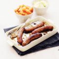 Braadworst met abrikozenmarinade
