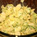 Salade met honing-mosterddressing