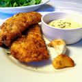 Gebakken kabeljauwfilet met speciale mayonaise